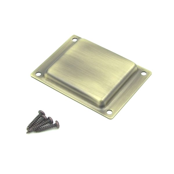 MGB Mini Box Bucker Cover Stamped Antique Brass | 3 4 String Online Hot Sale