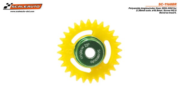 Scaleauto SC-1168BR 3 32  Anglewinder Gear - 28T REVERSE Insert, 15.8mm Diameter Sale